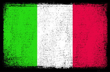 Grunge flag of Italy.Vintage Italian flag.