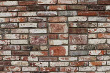 texture brick wall of red and white brick