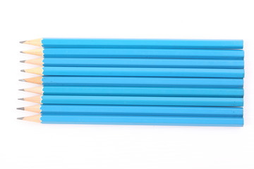 Blue Pencil isolated on white background