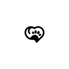 PAW LOVE logotype company name , modern logo concept. vector logo for business and company identity. © ulhaq_std