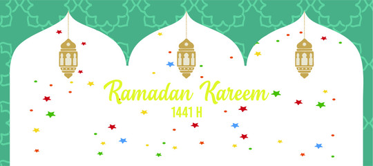 Ramadan Kareem Poster Vector Illustration Concept