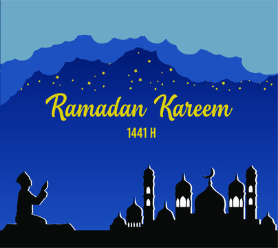Ramadan Kareem Poster Vector Illustration Concept