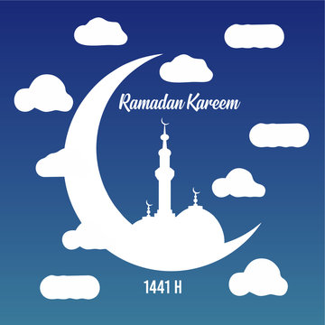 Ramadan Kareem Poster Vector Illustration Concept