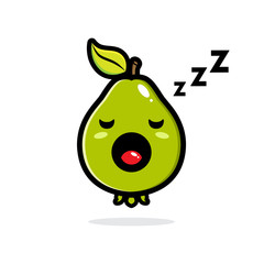 sleepy fruit vector design