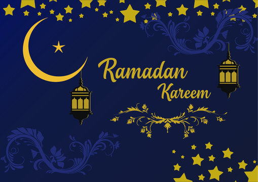 Ramadan Kareem Poster Vector Illustration Concept