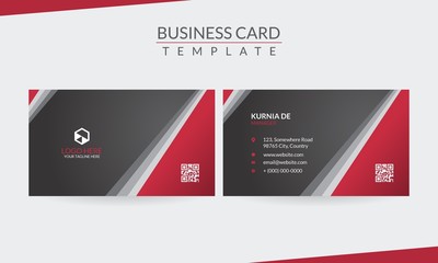 Mature Red Business Card Identity