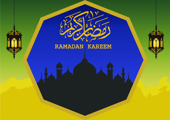 Ramadan Kareem Poster Vector Illustration Concept