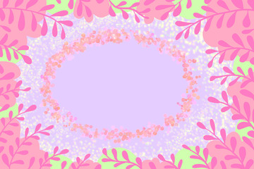 Beautiful illustration in a frame for copy space