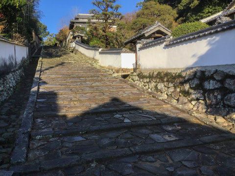 Kanjyoba no Saka Slope connecting Kitsuki Castle and Kitadai Samurai Residence