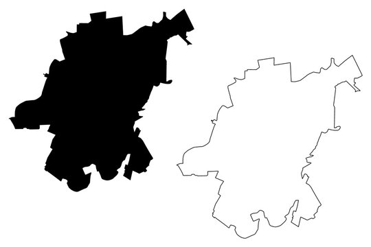 Simferopol City (Ukraine, Republic of Crimea, Crimean Peninsula, Russia, Russian Federation) map vector illustration, scribble sketch City of Simferopol map