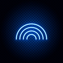 Obraz premium rainbow blue neon vector icon