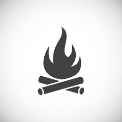 Fire related icon on background for graphic and web design. Creative illustration concept symbol for web or mobile app