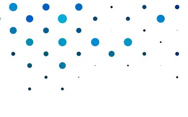 Light BLUE vector texture with disks. Beautiful colored illustration with blurred circles in nature style. Pattern of water, rain drops.