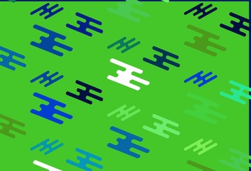 Light Green vector texture with colorful lines.