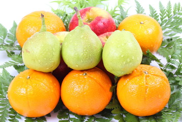Healthy fruit isolated on white background