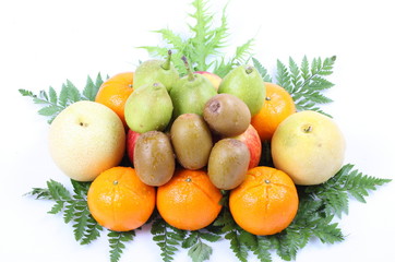 Healthy fruit isolated on white background