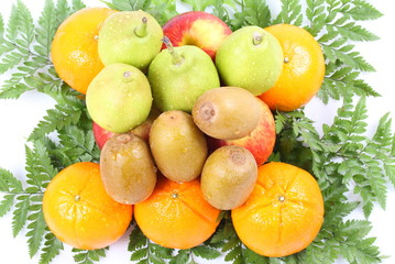 Healthy fruit isolated on white background
