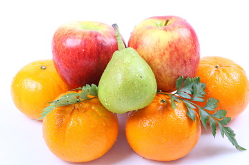Healthy fruit isolated on white background