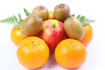 Healthy fruit isolated on white background