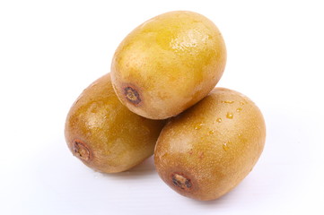Fresh kiwi fruit on white background