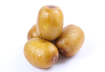 Fresh kiwi fruit on white background