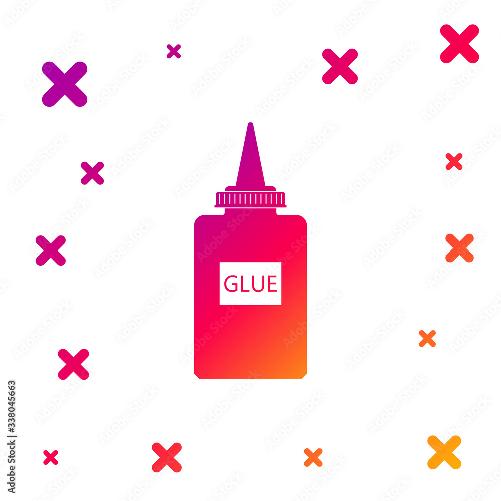 Poster Color Glue icon isolated on white background. Gradient random dynamic shapes. Vector Illustration