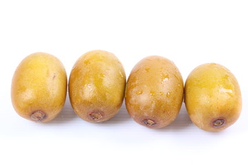 Fresh kiwi fruit on white background