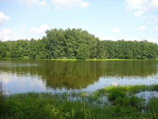 Fototapeta na wymiar Trebon pond system - magical landscape of ponds, floodplain forests in south czechia
