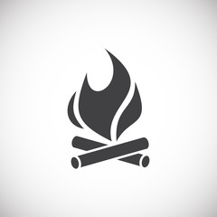 Fire related icon on background for graphic and web design. Creative illustration concept symbol for web or mobile app
