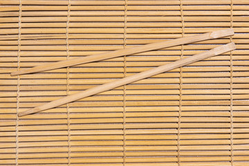 sushi carpet background with wooden stick for food Asian tradition object simple pattern concept