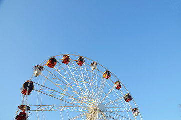 Attraction against the blue sky.