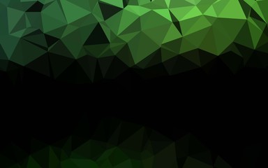 Dark Green vector shining triangular pattern. A completely new color illustration in a vague style. Template for your brand book.