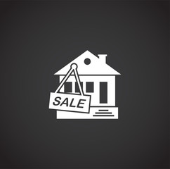 Estate related icon on background for graphic and web design. Creative illustration concept symbol for web or mobile app