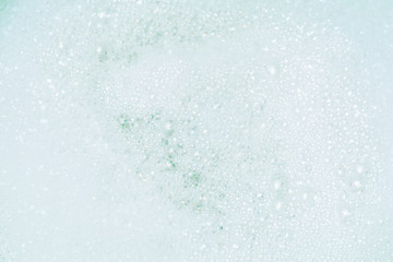 Green lather background, top view.