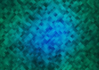 Light Blue, Green vector pattern in square style. Modern abstract illustration with colorful rectangles. Pattern for commercials.