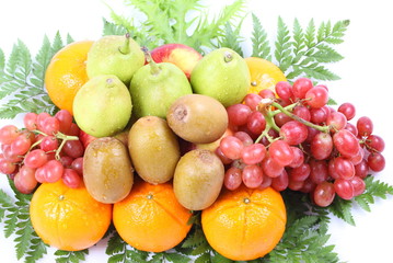Naklejka na ściany i meble Healthy fruit isolated on white background