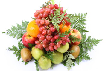 Naklejka na ściany i meble Healthy fruit isolated on white background