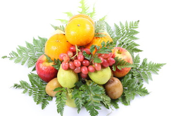 Healthy fruit isolated on white background
