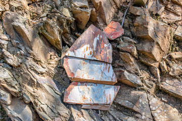 Natural colored stone texture material