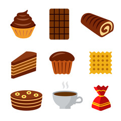 confectionery icon set