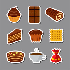confectionery icon set