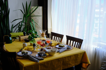 delicious, homemade easter breakfast. happy easter. home sweet home.