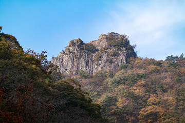 Fototapeta na wymiar Top of Naejangsan Mountain in autumn, south Korea