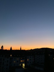 Naklejka premium prague at sunset