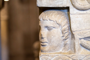 Fototapeta na wymiar Sarcophagus in Sant Ambrogio church , Milan