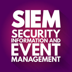 SIEM - Security Information and Event Management acronym, business concept background