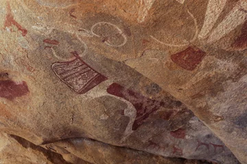 Fotobehang Amazing Inside View Pictures of the Laas Geel cave formations - an earliest known cave paintings in the Horn of Africa, Somaliland © Dave