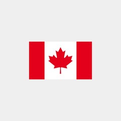 Fototapeta na wymiar Canada flag. Vector illustration on gray background