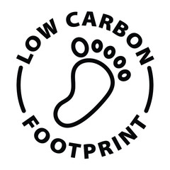 Obraz premium low carbon footprint icon