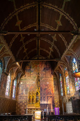 Fototapeta na wymiar Interior of the Basilica of the Holy Blood - Basiliek van het Heilig Bloed. UNESCO World Heritage Site